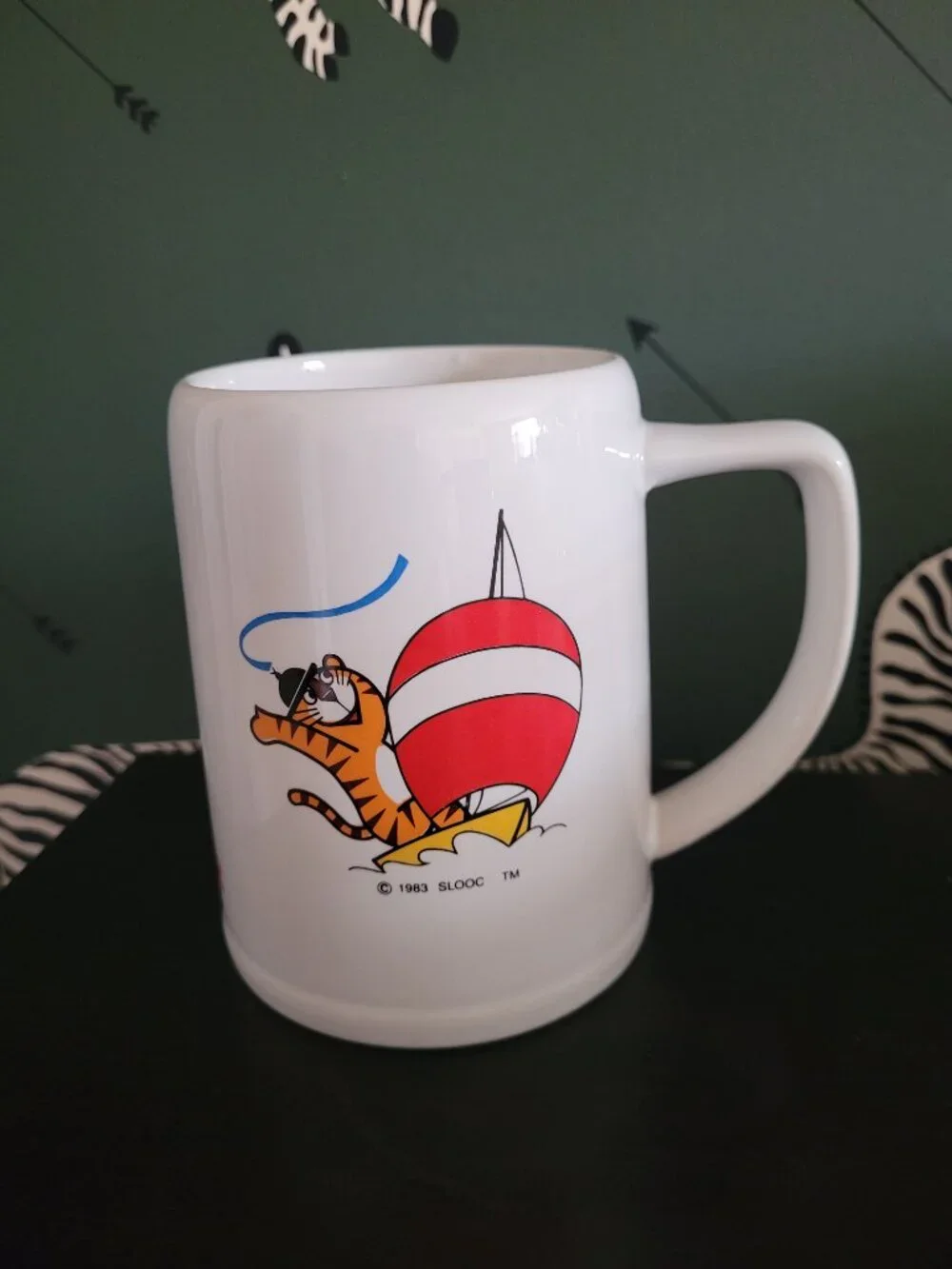 Vintage 1988 Seoul Korea Olympics OB Beer Mug Stein Hodori tiger